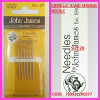 JOHN JAMES CHENILLE HAND SEWING NEEDLE SIZE 20